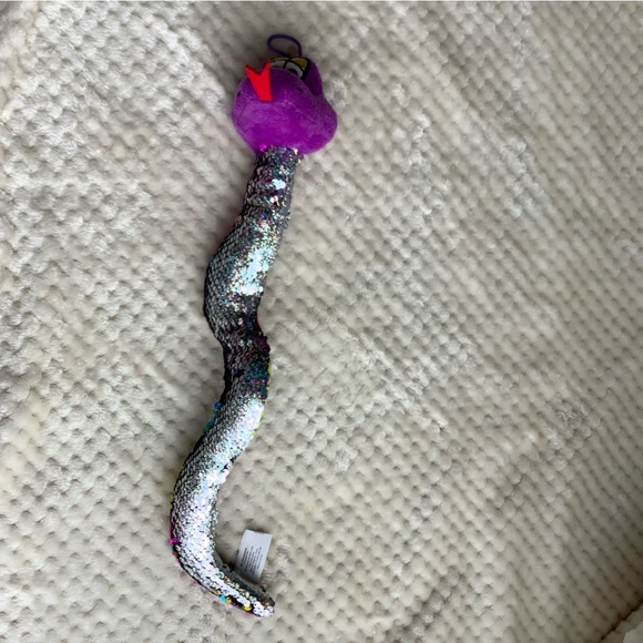 Reversible Sequins Snake Stuffed Animal - Picture 3 of 5